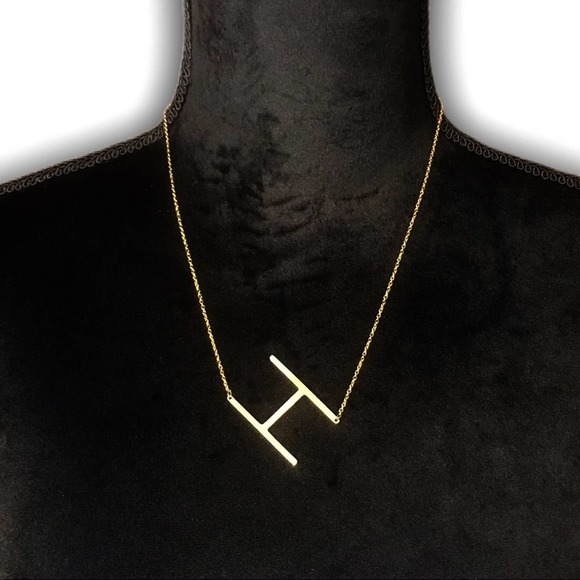 Boutique Jewelry - Gold Initial Pendant Necklace Letters A-Z